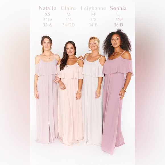 Show Me Your Mumu Caitlin Ruffle Maxi Dress in Dusty Blush Crisp Color NEW Small - Picture 4 of 4